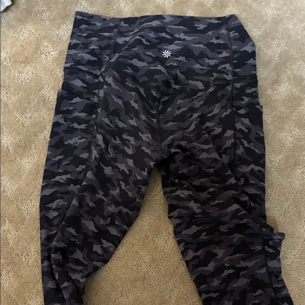 Athleta Black Camouflage Leggings